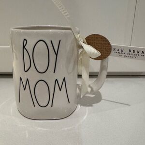 Rae Dunn BOY MOM Classic Glossy Ceramic Coffee/Tea Mug
